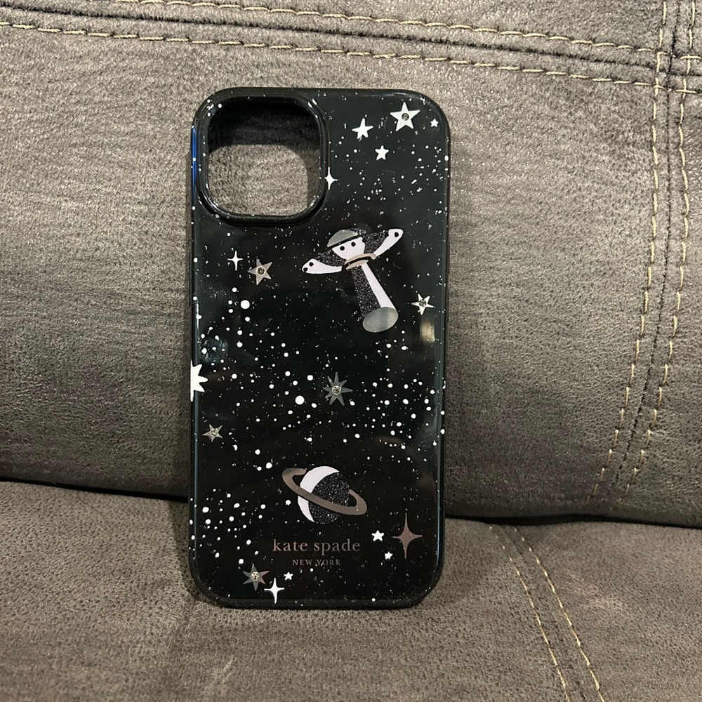 Kate Spade Black Celestial iPhone Case
